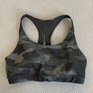 Athleta Camo Racer Back Sports Bra